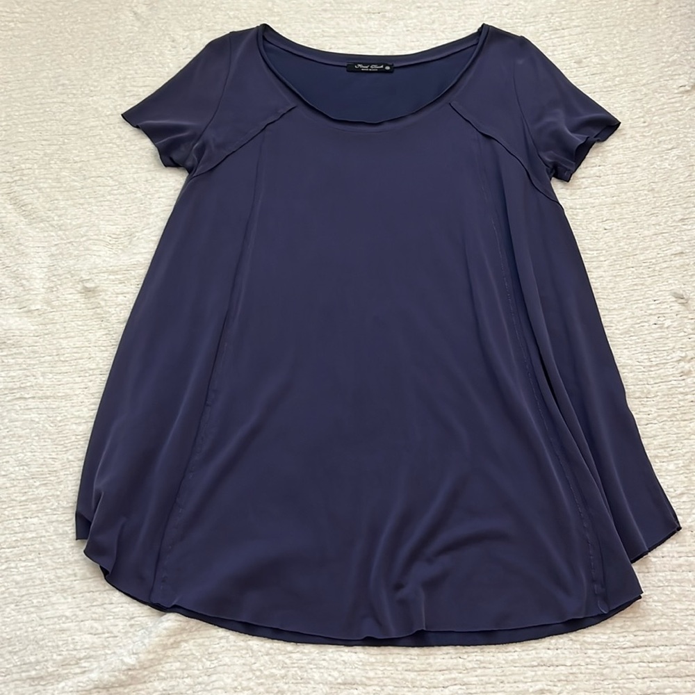 Navy Blue Flowy Top M